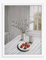 Sunlit Kitchen Still Life Art Print White