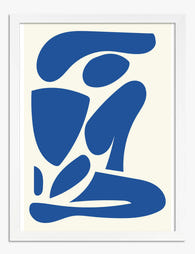 Blue Figure by Matisse Art Print - White