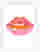 Sparkle Pop Lips Art Print - White