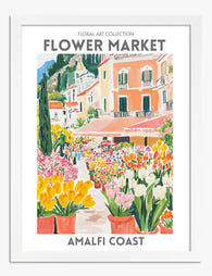 Amalfi Coast Blooms Art Print - White