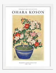 Ohara Koson Azalea Elegance Art Print - White