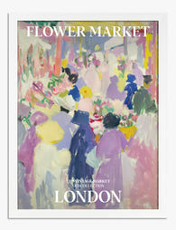 London Flower Market by Matisse Art Print - White