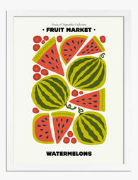 Watermelon Pop Market Art Print White