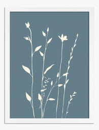 Soft Botanical Silhouettes Art Print White