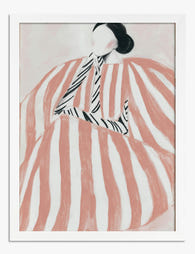 Blush Stripes Muse Art Print - White