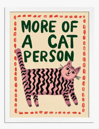 Cat Lover Statement Piece Art Print White