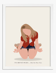 Pop Icon Nostalgia Art Print - White