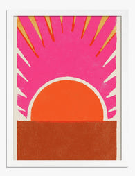 Radiant Pink Sunrise Art Print - White