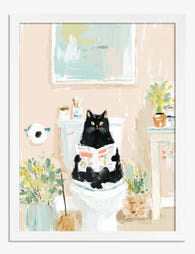 Cat’s Quiet Moment Art Print - White