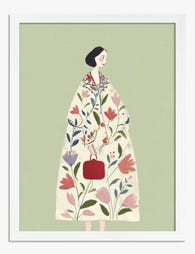 Botanical Muse Art Print - White