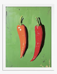 Spicy Duo Art Print White