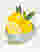 Sunny Lemons Still Life Art Print - White