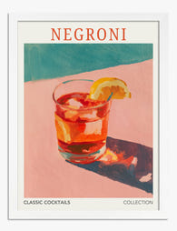 Vibrant Negroni Moment Art Print - White