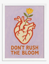 Heart Bloom Inspiration Art Print White