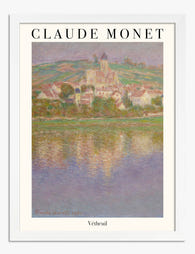 Claude Monet Vetheuil Art Print - White