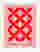Bauhaus Red Geometry Art Print - White