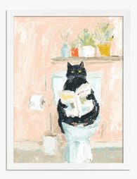 Cat’s Quiet Moment Art Print - White