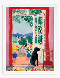Matisse-Inspired Open Door Art Print - White