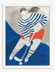 Bold Hockey Spirit Art Print White