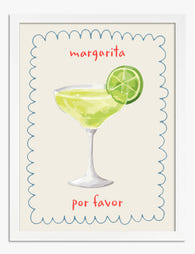 Margarita Please Art Print - White