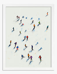 Winter Wanderers Art Print - White