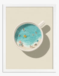 Summer in a Cup Art Print White