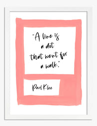 Paul Klee Inspired Quote Art Print White