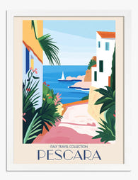 Coastal Escape Art Print - White