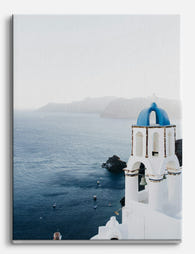 Santorini Blue Serenity Canvas Print - Unframed