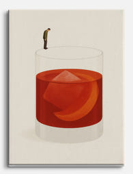 Introspection in a Glass Canvas Print