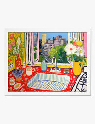 Matisse Inspired City Kitchen Art Print White