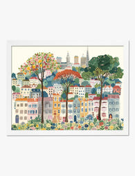 Colorful San Francisco Scene Art Print White