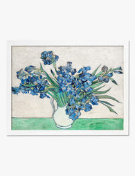 Irises Vase by Van Gogh Art Print White