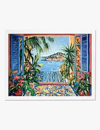 Matisse Inspired Riviera View Art Print White