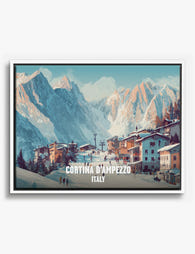 Cortina dAmpezzo Winter Charm Canvas Print White