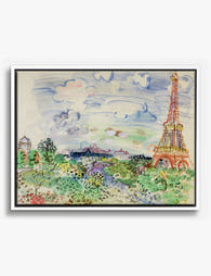 Paris Skyline by Raoul Dufy Canvas Print White