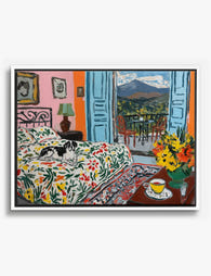 Vibrant Matisse Inspired Retreat Canvas Print White