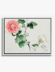 Peony Elegance by Bijutsu Sekai Canvas Print White