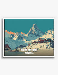 Cerro Catedral Winter Escape Canvas Print White