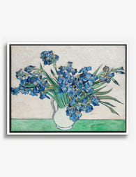 Irises by Vincent van Gogh Canvas Print White