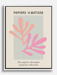 Matisse Pink Cutout Vibes Canvas Print White