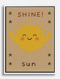Cheerful Sunshine Canvas Print White