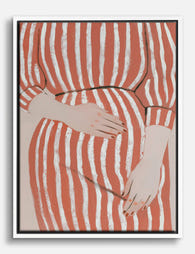 Striped Confidence Canvas Print White