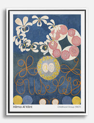 Hilma Af Klint: Childhood Whimsy Canvas Print - White