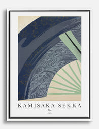 Kamisaka Sekka Fan Harmony Canvas Print White