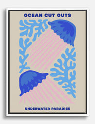 Underwater Coral Play Canvas Print - White