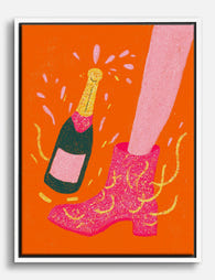 Boot Scootin’ Celebration Canvas Print White