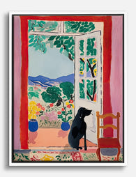 Matisse Inspired Open Door Canvas Print White