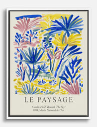 Golden Fields by Le Paysage Canvas Print - White