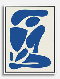 Blue Figure by Matisse Canvas Print - White
